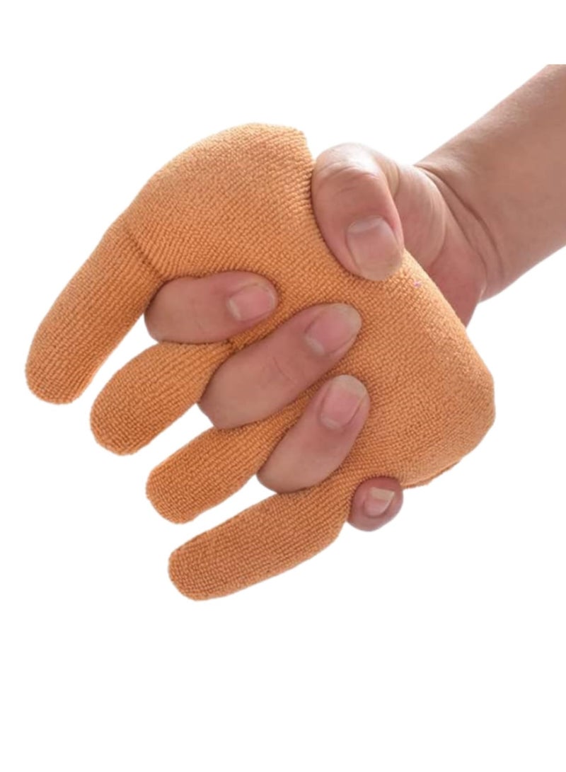 KASTWAVE وسادة انكماش اليد، قبضة راحة اليد، جهاز تدريب إعادة تأهيل الأصابع، جهاز فصل الأصابع، حماية مريحة وفصل للمرضى المسنين طريحي الفراش، جهاز العناية بالأصابع مضاد لقرحة الفراش (أصفر) - Image 2