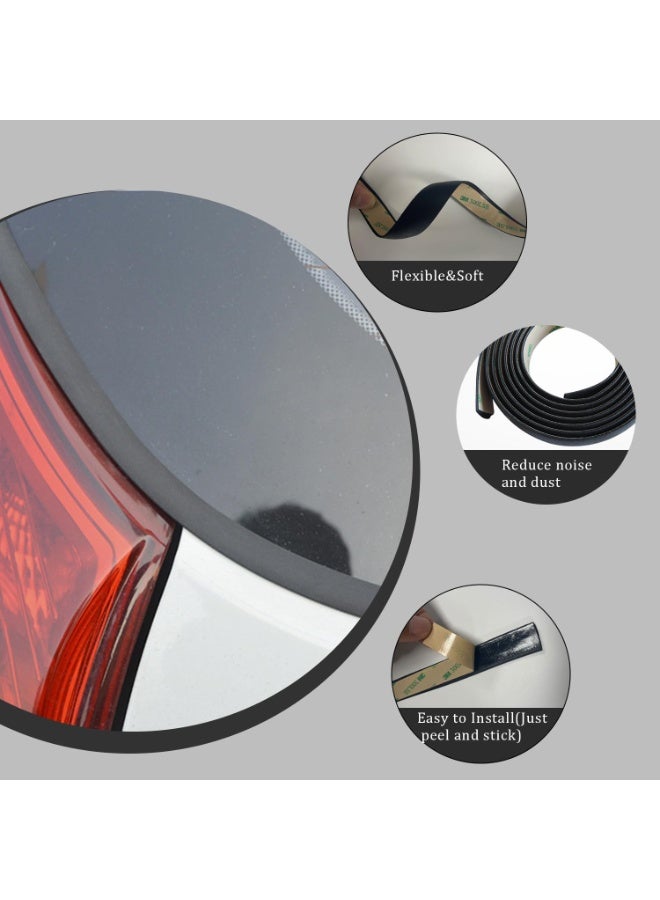 Relex Windshield Rubber Seal, 7M Car Rubber Seal Strip, Universal Self Adhesive Car Door Rubber Seal Strip, Windshield Weather Seal for Car Front Rear Windshield, Sunroof, Sliding Doors  - Image 4