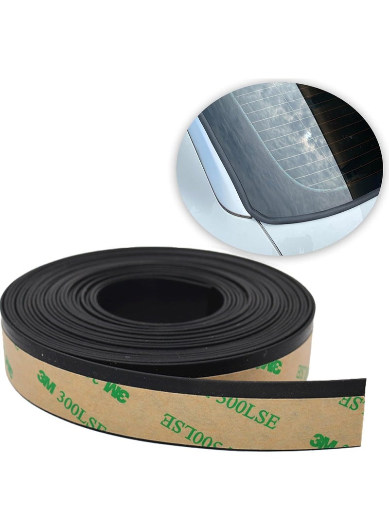 Relex Windshield Rubber Seal, 7M Car Rubber Seal Strip, Universal Self Adhesive Car Door Rubber Seal Strip, Windshield Weather Seal for Car Front Rear Windshield, Sunroof, Sliding Doors  - Image 1