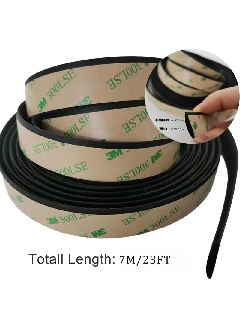 Relex Windshield Rubber Seal, 7M Car Rubber Seal Strip, Universal Self Adhesive Car Door Rubber Seal Strip, Windshield Weather Seal for Car Front Rear Windshield, Sunroof, Sliding Doors  - Image 2