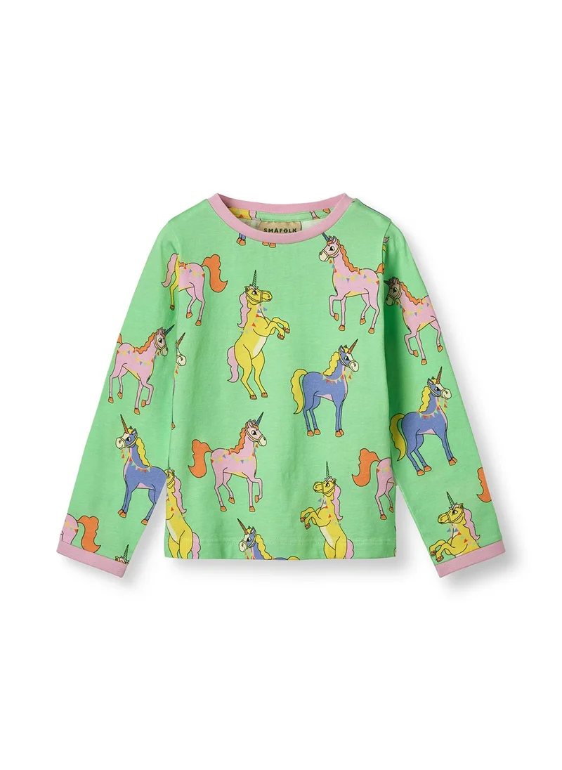 سموفولك Long-sleeved top with unicorns