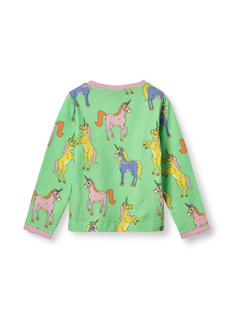 سموفولك Long-sleeved top with unicorns