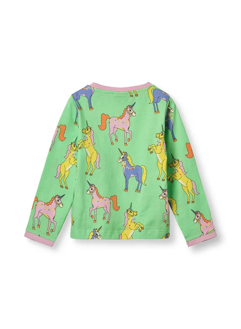 Småfolk Long-sleeved top with unicorns