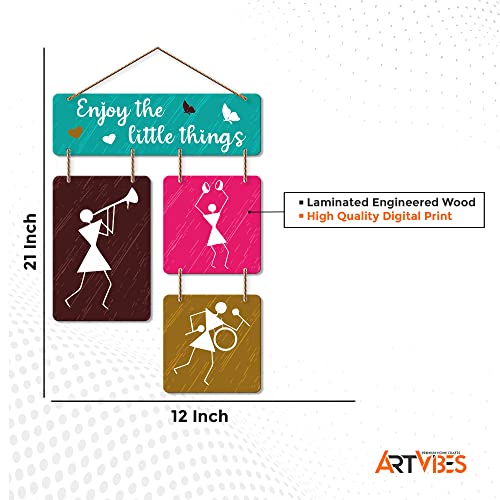 Artvibes Enjoy The Little Things Wall Hanging Wooden Art | Quotes Decor Item | Wall Poster | Office Decor | Inspirational Quotes Wall Art | Mdf Wall Decoration | Unique Gift Items (WH_6503N) - Image 5