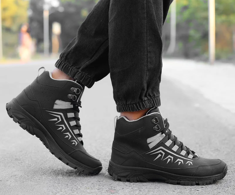 Bacca Bucci Black Deodar Mountaineering and Hiking Boots for Men | Best Price UAE