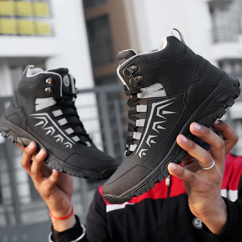 Bacca Bucci Black Deodar Mountaineering and Hiking Boots for Men | Best Price UAE