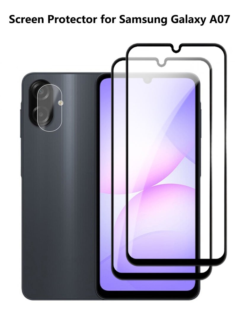 3 in 1 for Samsung Galaxy A07 Screen Protector with Camera Protector , High Transparency Full Coverage Shield for Scratch and Impact Protection - Image 1
