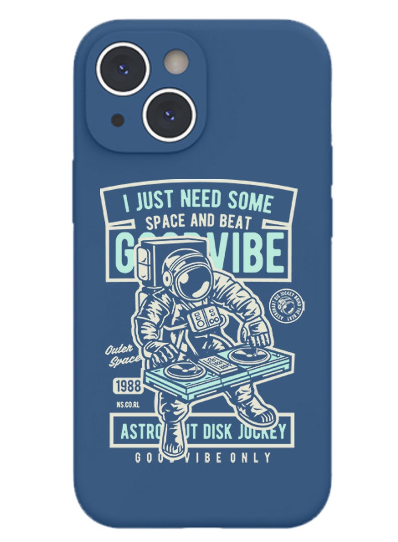 Theodor Protective Slim Fit Case Liquid Silicone Cover with Full Body Protection Anti-Scratch Shockproof Case For iPhone 14 Blue  - I love dirt copy - Image 1