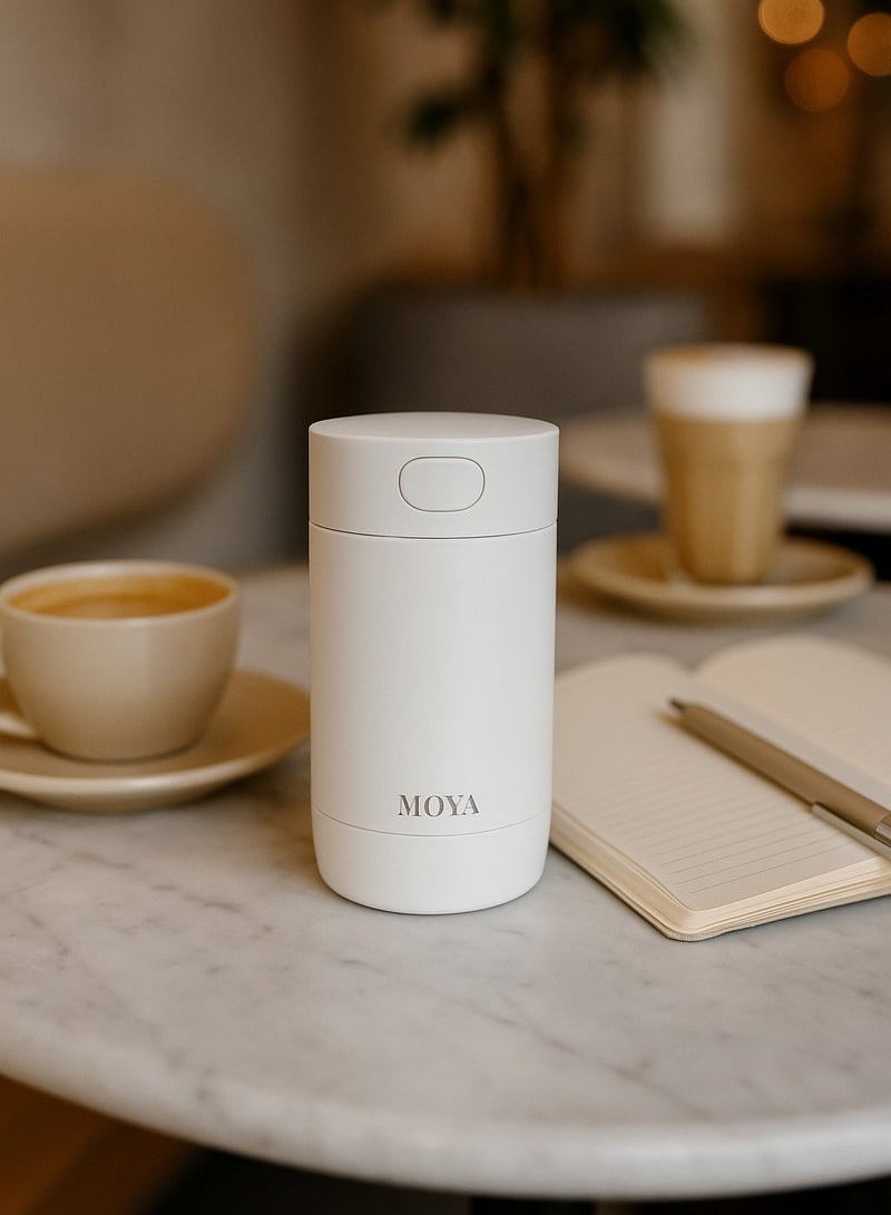 Moya "Surf" 350ml Travel Coffee Mug White - Image 2
