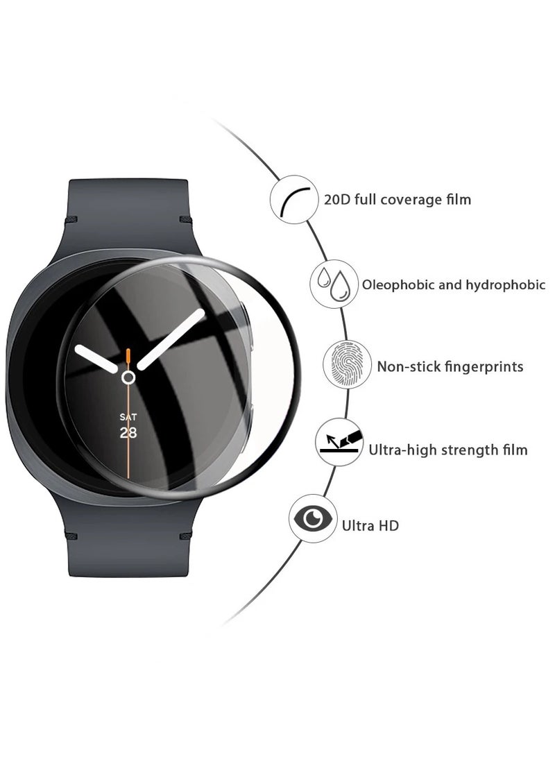 TWEGGON Samsung Watch 8 40mm Screen Protector, Full Cover Screen Guard for Samsung Galaxy Watch 8 40mm Black/Clear - Image 4