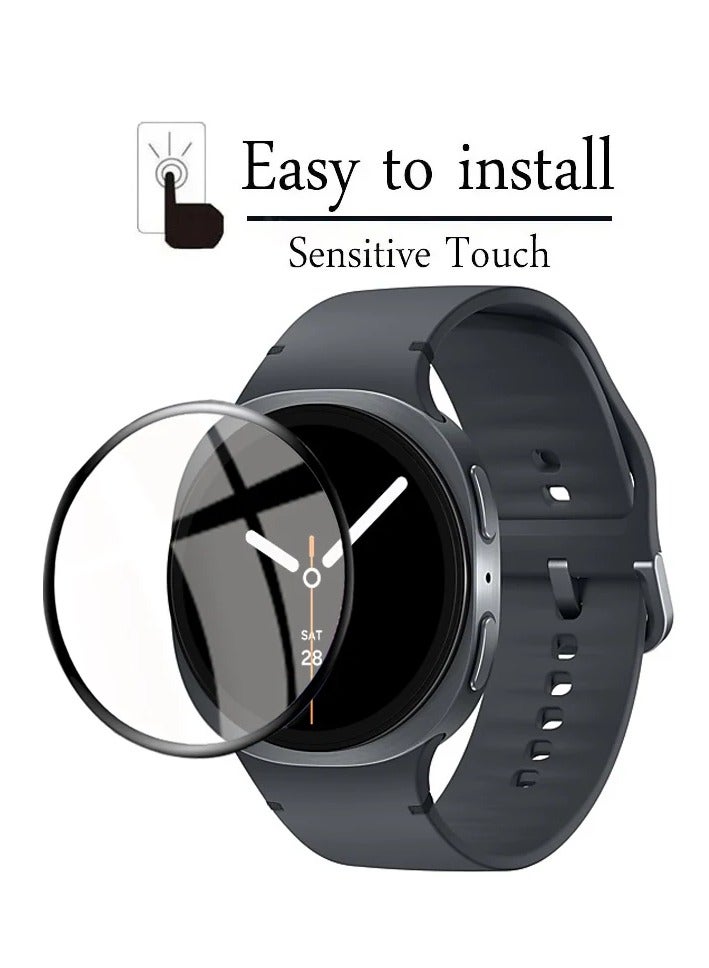 TWEGGON Samsung Watch 8 40mm Screen Protector, Full Cover Screen Guard for Samsung Galaxy Watch 8 40mm Black/Clear - Image 5