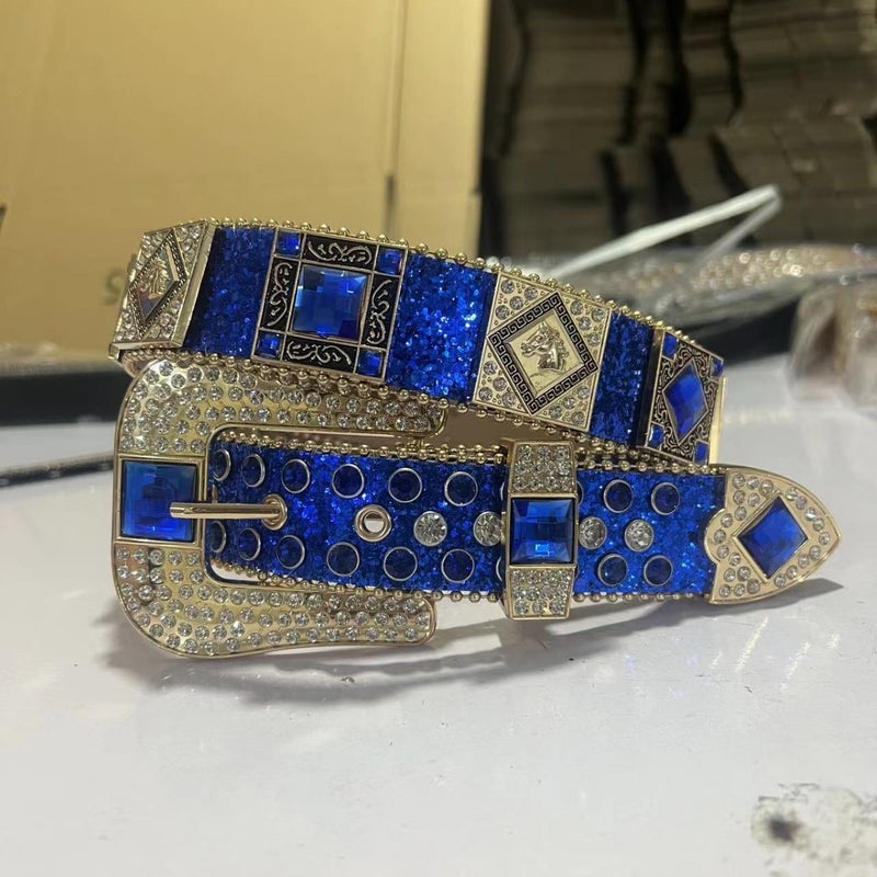 Style Punk Belt Inlaid With Rhinestone Sequins Girl Style Rock Fashion Belt Men'S And Women'S Belt - Image 5
