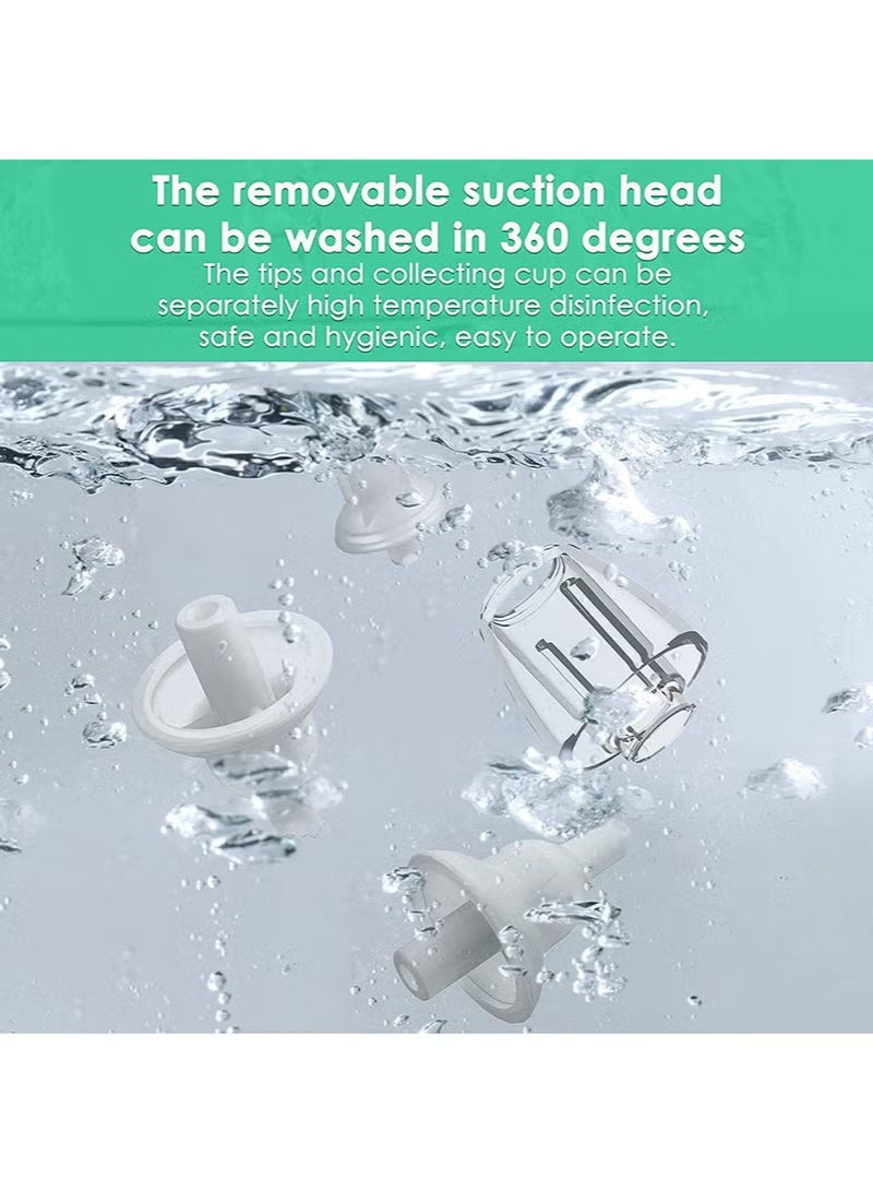 جهاز شفط أنف كهربائي صامت للأطفال، منظف أنف أوتوماتيكي مع رؤوس أنف سيليكونية، وظيفة تهدئة بالموسيقى، قابل لإعادة الشحن، جهاز شفط أنف محمول - Image 5