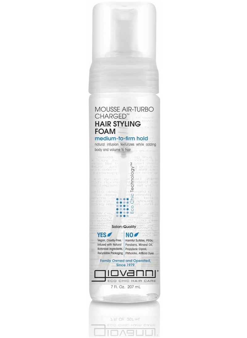 GIOVANNY Giovanni Air Turbo Charged Styling Mousse 7 oz Each - Lightweight for Natural Curls, Medium to Firm Hold, Wash & Style, Paraben Free, Color Safe (1 Pack)  - Image 1