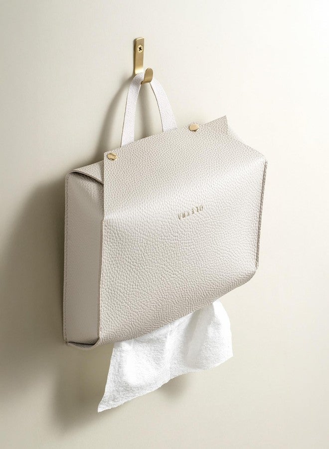 OLETHA Hand Towel Box Cover Compatible with Kleenex Disposable Paper Hand Towels - Bottom Covered & 3-Way Mounting Design - Aesthetic Bathroom Decor Accessories - Light Taupe - Image 1