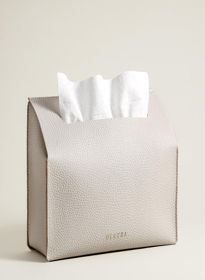 OLETHA Hand Towel Box Cover Compatible with Kleenex Disposable Paper Hand Towels - Bottom Covered & 3-Way Mounting Design - Aesthetic Bathroom Decor Accessories - Light Taupe - Image 4