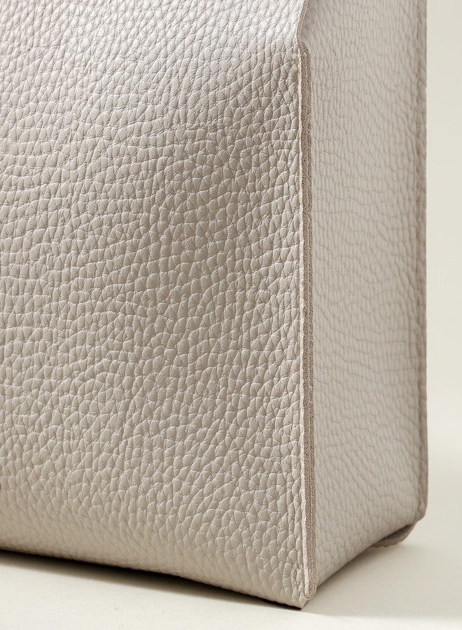 OLETHA Hand Towel Box Cover Compatible with Kleenex Disposable Paper Hand Towels - Bottom Covered & 3-Way Mounting Design - Aesthetic Bathroom Decor Accessories - Light Taupe - Image 5
