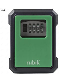 Rubik Key Storage Safe Box Wall Mounted with 4 Digit Combination Lock for Outdoor and Indoor Home Hotel Office (Green)  - Image 2
