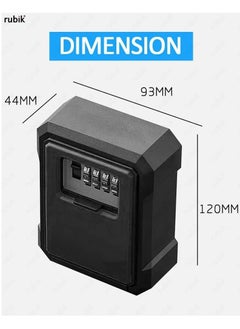 Rubik Key Storage Safe Box Wall Mounted with 4 Digit Combination Lock for Outdoor and Indoor Home Hotel Office (Green)  - Image 4
