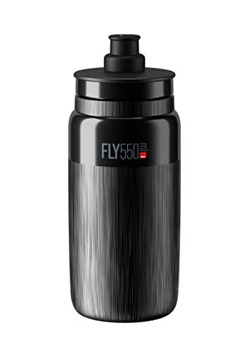 Elite Fly Tex Cycling Water Bottle 550ml – Black – Ultra-Lightweight, BPA-Free, Easy-Squeeze Sports Bottle for Road, MTB & Gravel - Image 5