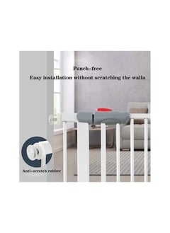 EMZJ Safety Baby Gate, Extra Wide Child Gate, Including 14cm, 35cm Extension Rack Easy Walk Thru Durability Dog Gate for Stairs, Doorways  - Image 5