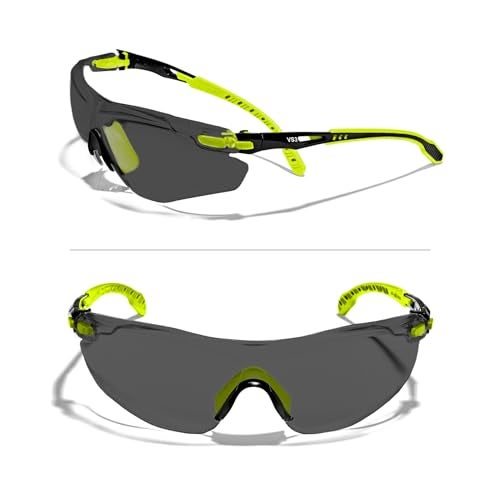 Defender Safety OPTIFENSE™ VS3 Anti Fog, Premium CLEAR/TINTED Safety Glasses, ANSI Z87+, (Safety Yellow Frame, Tinted Lens) - Image 1