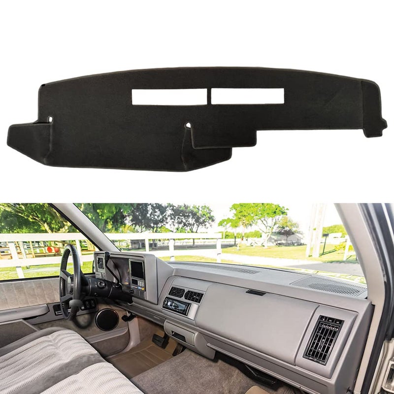 BLIBLIUNIT Dashboard Cover Custom Fit for Chevy ChevroletGMC Sierra C1500 C2500 C3500 K1500 K2500 K3500 Pickup Truck 19881994 Dash Cover Mat 8894 Black