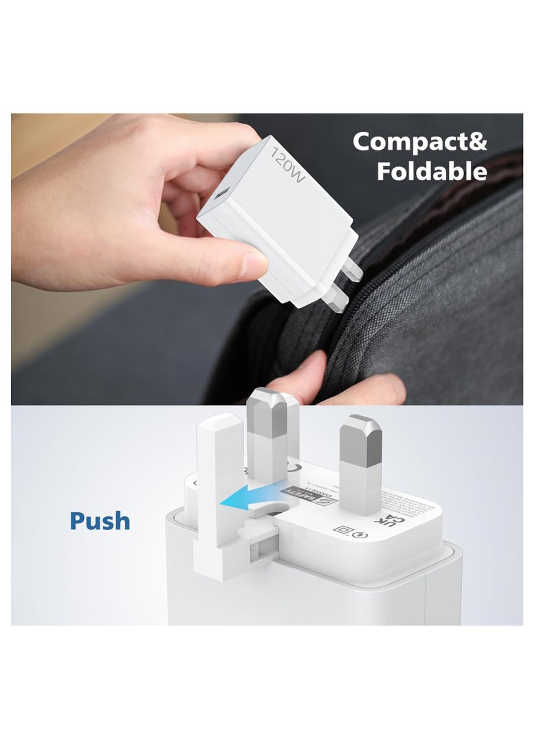 شاحن توربو 120 واط USB لجهاز شاومي ريدمي نوت 14 برو+، شاحن سريع USB مع كابل شحن 3A بطول 1 متر، شاحن حائط محول طاقة المملكة المتحدة لجهاز Mi 14T 13 12X 11T برو ريدمي نوت 14 13 12 11 10 POCO X7 X6 X4 F5 F5 برو ريدمي نوت K80 K70 K60 K50 - Image 5