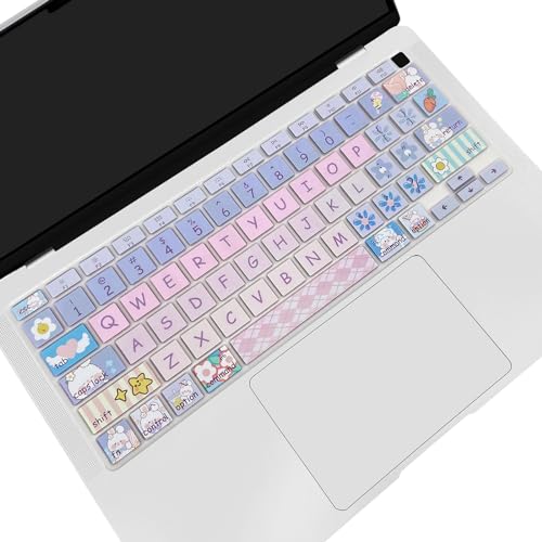 DSINFOYO Cute Keyboard Cover for 2021 2020 MacBook Air 13 inch (Model: A2179 A2337) M1 Chip, Silicone Protective Skin, Cute Bunny - Image 4