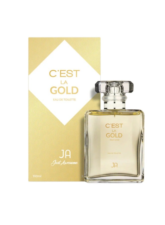 JA Just Awesome C'est La Gold Eau de Toilette - 100ml | Luxury Unisex Perfume  - Image 1