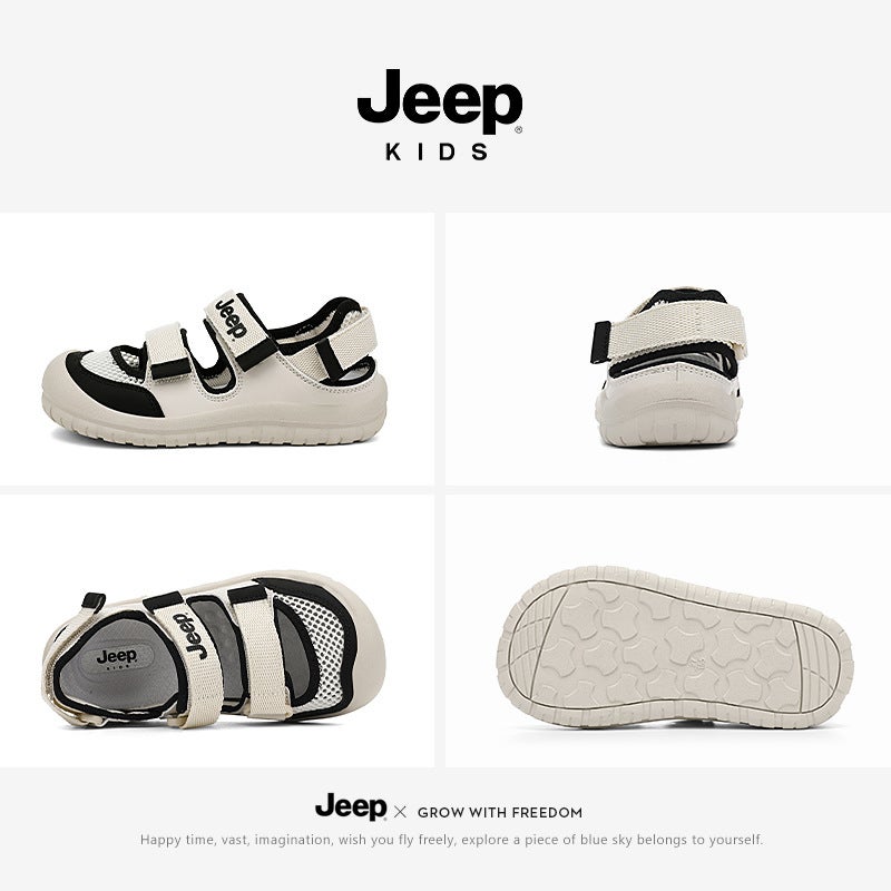 Jeep Boys Outdoor Sandals 2025 Baotou Anti-Collision Children'S Shoes Girls Summer Beach Children'S Shoes - Image 4
