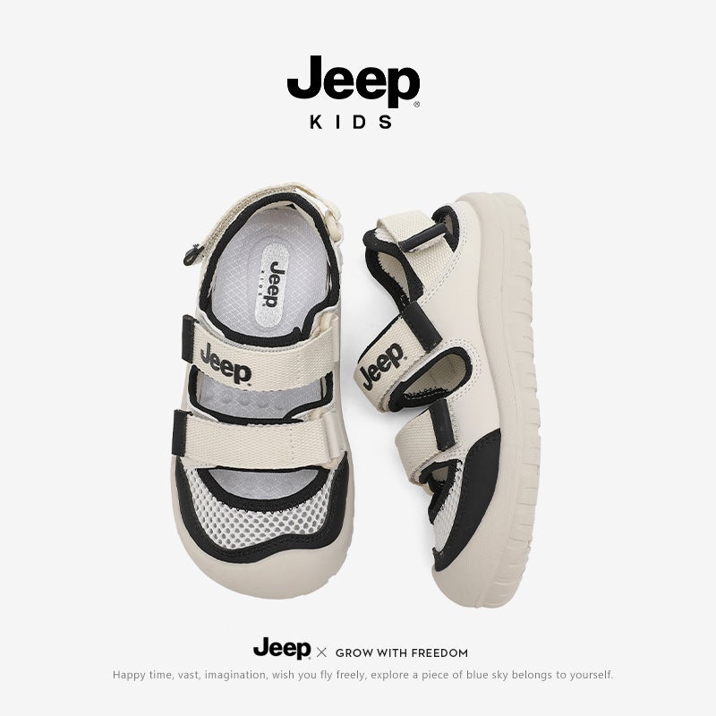 Jeep Boys Outdoor Sandals 2025 Baotou Anti-Collision Children'S Shoes Girls Summer Beach Children'S Shoes - Image 3