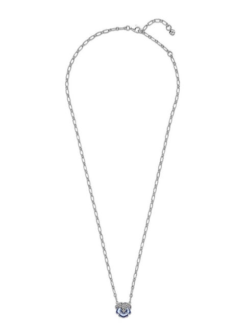 Women's classic cubic zirconia gold inlaid birthday gift necklace collarbone chain