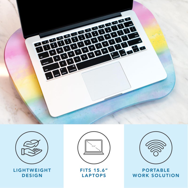 LAPGEAR MyStyle Portable Lap Desk with Cushion - Sunset Watercolor - Fits up to 15.6 Inch Laptops - Style No. 45321 - Image 2