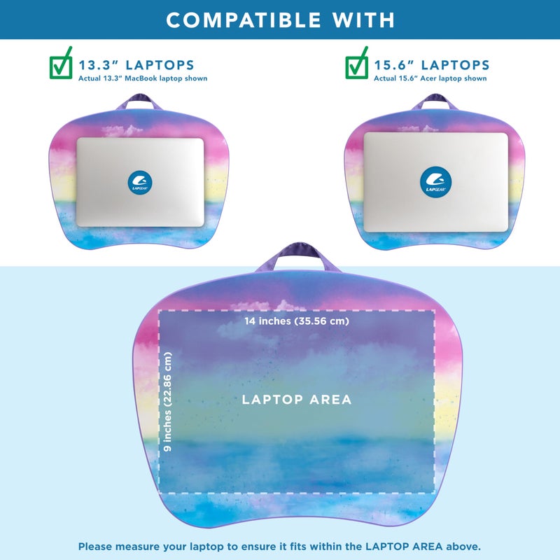 LAPGEAR MyStyle Portable Lap Desk with Cushion - Sunset Watercolor - Fits up to 15.6 Inch Laptops - Style No. 45321 - Image 3