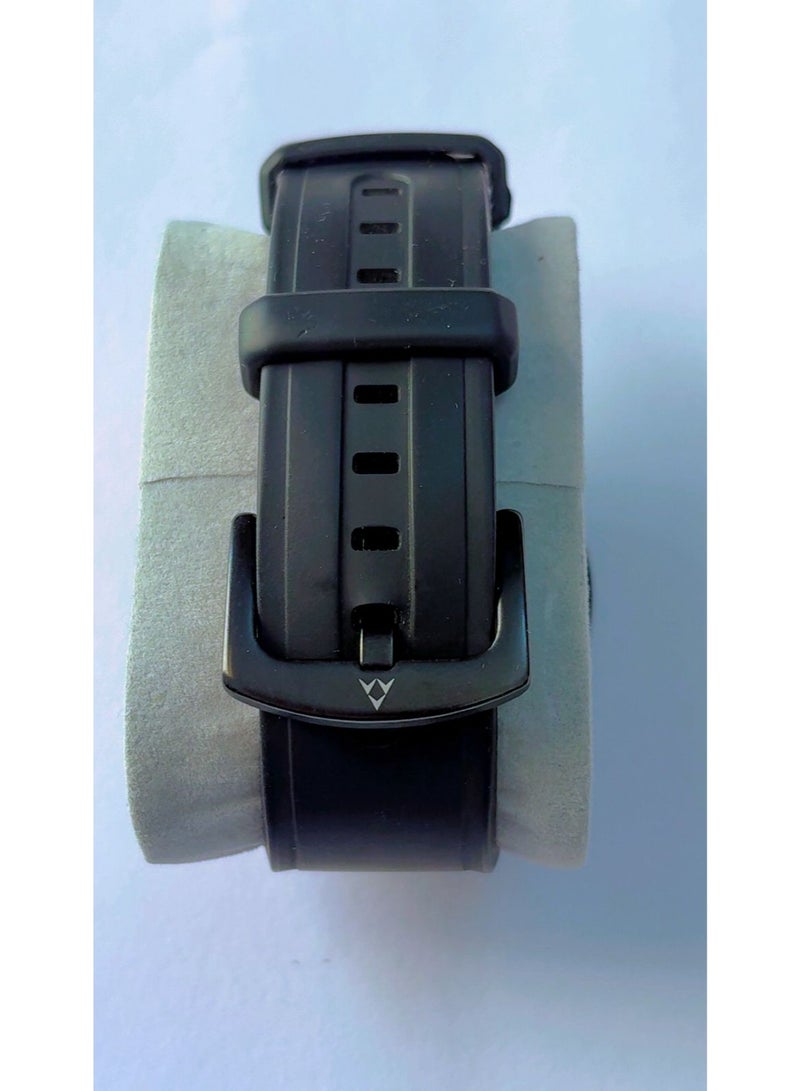 Fitron Professional Unique Design Men's Watch (Model FT-19024M) - 100% Brand New, All-Black Stainless Steel Bezel, Water Resistant 30M, Luminous Hands with Calendar Function & Durable Silicone Sport Band - Image 4