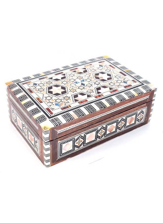 immatgar - immatgare pharaonic Jewellery Storage Box from Natural seashells ancient Egyptian souvenirs gifts from Egypt  Pharaohs - Diverse patterns (Rectangular - 16 CM Width) - Image 1