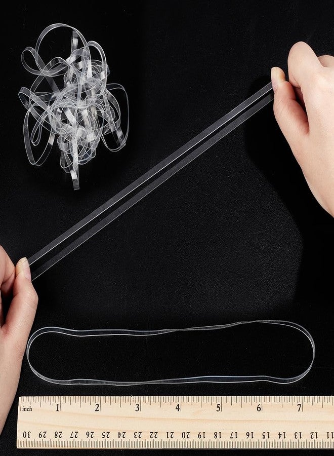 NBEADS 42 Pcs Clear Large Rubber Bands, 7.4inch Elastic Stretchable Rubber Bands Bulk Heavy Duty Rubber Band for Arts Crafts Document Office Supplies - Image 3