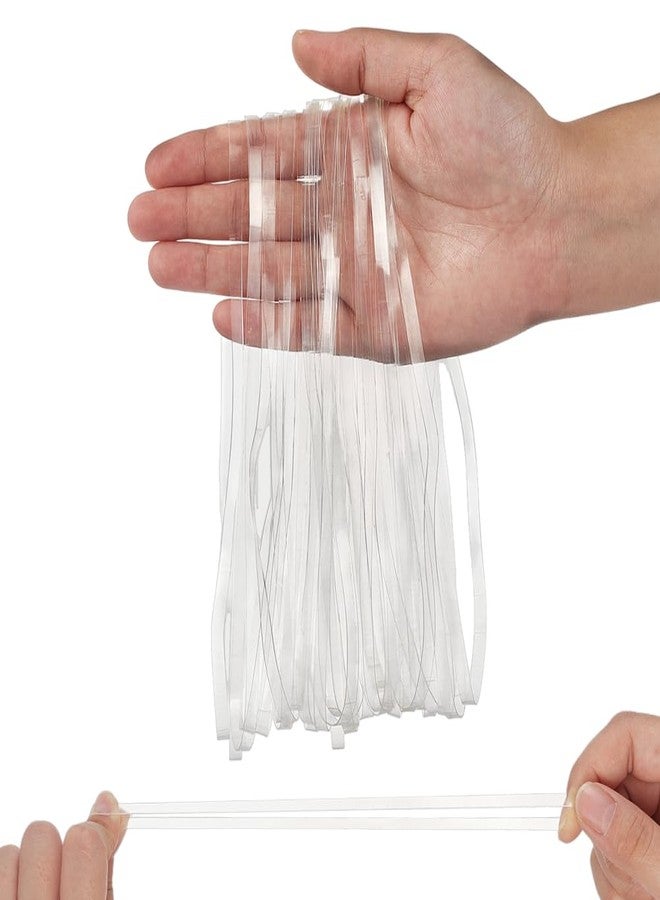 NBEADS 42 Pcs Clear Large Rubber Bands, 7.4inch Elastic Stretchable Rubber Bands Bulk Heavy Duty Rubber Band for Arts Crafts Document Office Supplies - Image 1