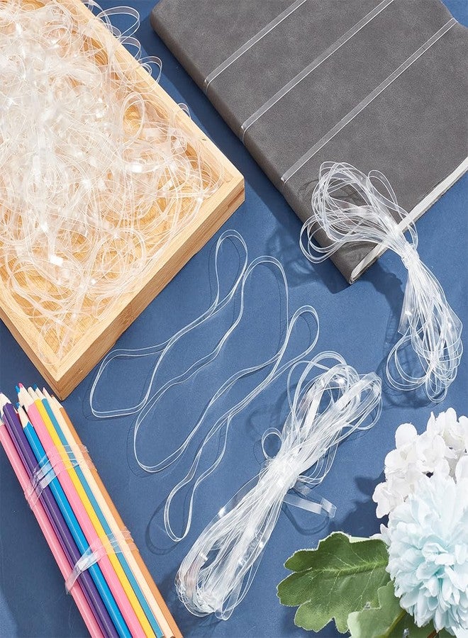 NBEADS 42 Pcs Clear Large Rubber Bands, 7.4inch Elastic Stretchable Rubber Bands Bulk Heavy Duty Rubber Band for Arts Crafts Document Office Supplies - Image 4
