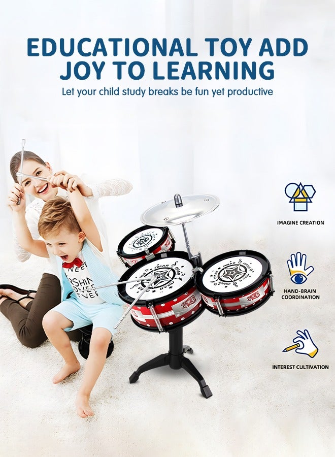 DURKU Kids' Jazz Drum Kit Educational Percussion Musical Instruments Playset - Toddler Toy Set Beats Music - Image 2