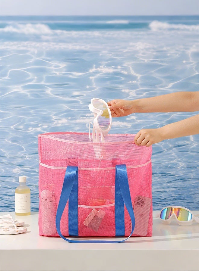 كيدل Extra Large Mesh Beach Tote Bag - Hobo Bags, Gym Bags, Travel Totes, Sandproof Lightweight Organizer for Kids, Swimming, Family, Shopping & Outdoor Use - Image 2