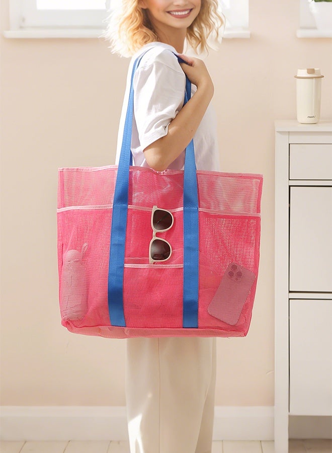 كيدل Extra Large Mesh Beach Tote Bag - Hobo Bags, Gym Bags, Travel Totes, Sandproof Lightweight Organizer for Kids, Swimming, Family, Shopping & Outdoor Use - Image 3