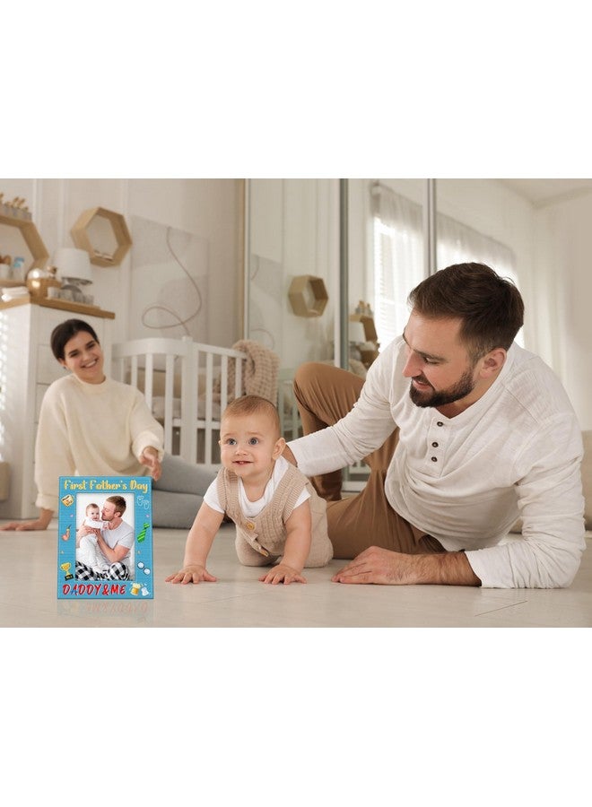 JUESMOS Daddy and Me First Fathers Day Picture Frame 1st Father’s Day Photo Frame Gifts for New Dad Newborn Baby First Time Dad Photo Frames from Daughter Son Baby Nursery Decor - Image 3