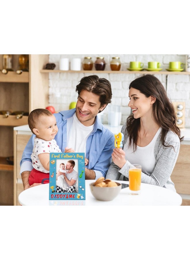 JUESMOS Daddy and Me First Fathers Day Picture Frame 1st Father’s Day Photo Frame Gifts for New Dad Newborn Baby First Time Dad Photo Frames from Daughter Son Baby Nursery Decor - Image 2