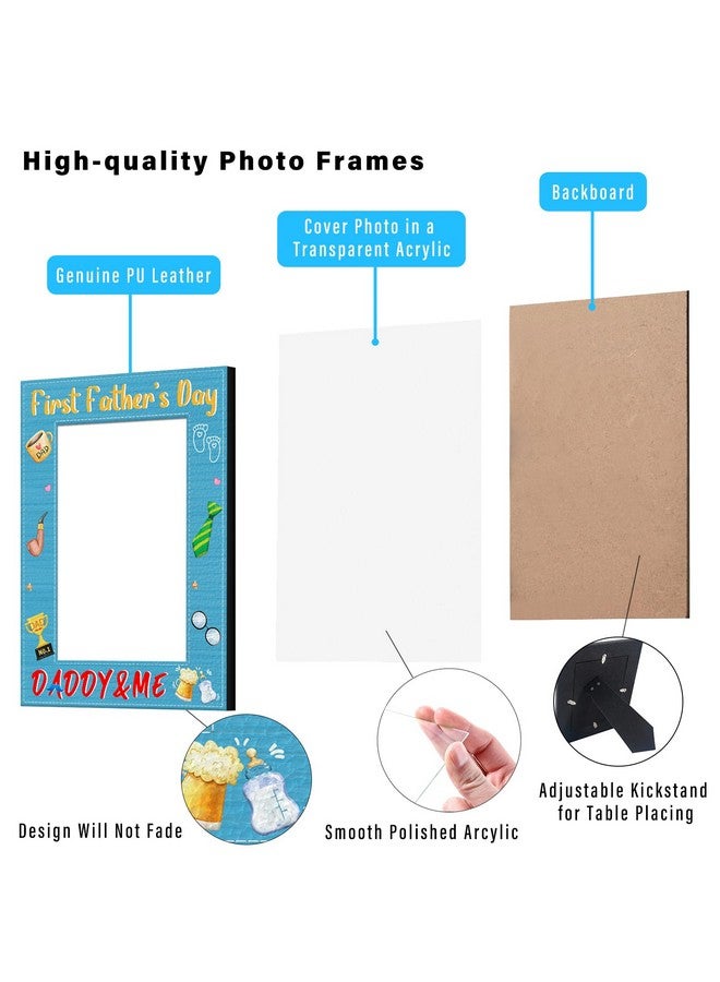 JUESMOS Daddy and Me First Fathers Day Picture Frame 1st Father’s Day Photo Frame Gifts for New Dad Newborn Baby First Time Dad Photo Frames from Daughter Son Baby Nursery Decor - Image 5