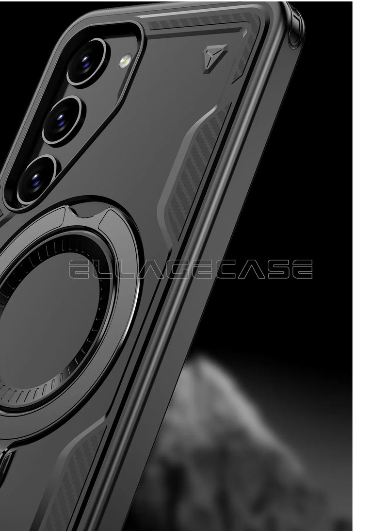 ELLAGECASE Protective Case with Ring for Samsung Galaxy S24 / S25, Rugged Drop Protection, Horizontal and Vertical Stand Capability, Solid Camera Protection, Balanced Support, and Perfect Compatibility with Magnetic Accessories  - Image 4