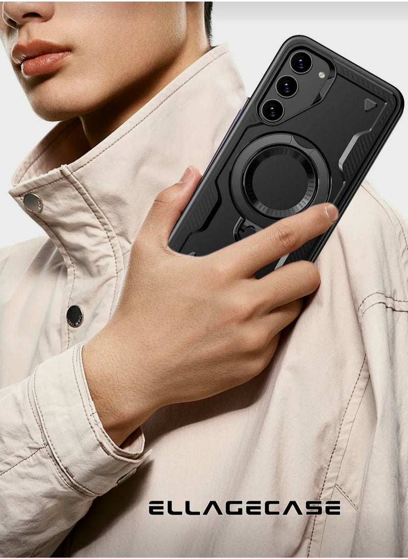 ELLAGECASE - Protective Case with Ring for Samsung Galaxy S24 / S25, Rugged Drop Protection, Horizontal and Vertical Stand Capability, Solid Camera Protection, Balanced Support, and Perfect Compatibility with Magnetic Accessories - Image 1