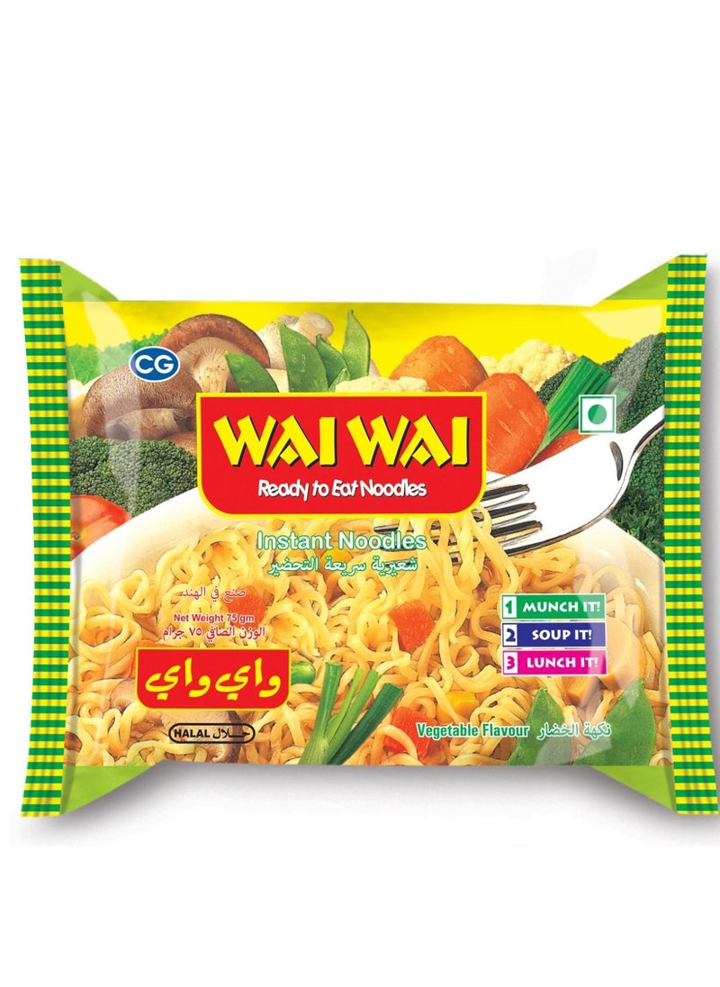 Wai Wai - Instant Noodles - Vegetable Masala Flavor 75 grams - Image 1
