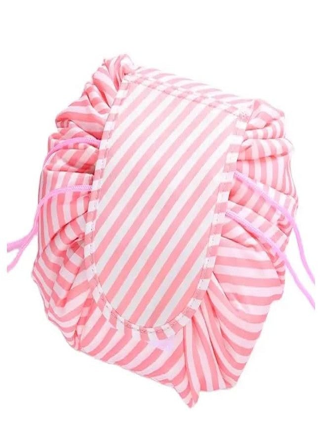 ERHETUS Stylish Portable Lazy Cosmetic Bag with Drawstrings | Convenient & Waterproof Makeup Pouch for Girls | Large Capacity Storage Pouches | Toiletry Bags for Women (Multi color) - Image 1